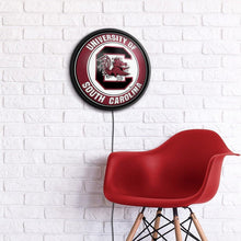 Load image into Gallery viewer, South Carolina Gamecocks: Round Slimline Lighted Wall Sign - The Fan-Brand