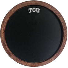 Load image into Gallery viewer, TCU Horned Frogs: Chalkboard "Faux" Barrel Top Sign - The Fan-Brand