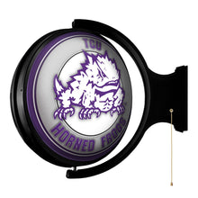 Load image into Gallery viewer, TCU Horned Frogs: Mascot - Original Round Rotating Lighted Wall Sign - The Fan-Brand