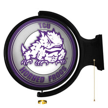 Load image into Gallery viewer, TCU Horned Frogs: Mascot - Original Round Rotating Lighted Wall Sign - The Fan-Brand