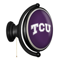 Load image into Gallery viewer, TCU Horned Frogs: Original Oval Rotating Lighted Wall Sign - The Fan-Brand