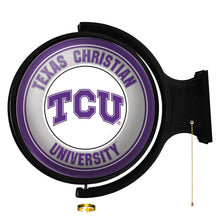 Load image into Gallery viewer, TCU Horned Frogs: Original Round Rotating Lighted Wall Sign - The Fan-Brand