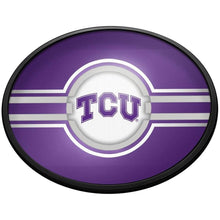 Load image into Gallery viewer, TCU Horned Frogs: Oval Slimline Lighted Wall Sign - The Fan-Brand