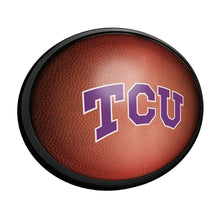 Load image into Gallery viewer, TCU Horned Frogs: Pigskin - Oval Slimline Lighted Wall Sign - The Fan-Brand