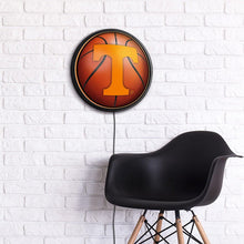 Load image into Gallery viewer, Tennessee Volunteers: Basketball - Round Slimline Lighted Wall Sign - The Fan-Brand