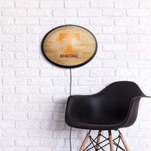 Load image into Gallery viewer, Tennessee Volunteers: Hardwood - Oval Slimline Lighted Wall Sign - The Fan-Brand