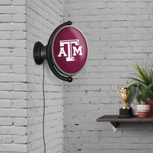 Load image into Gallery viewer, Texas A&M Aggies: Original Oval Rotating Lighted Wall Sign - The Fan-Brand
