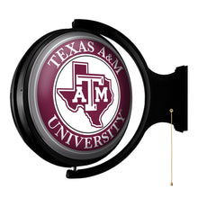 Load image into Gallery viewer, Texas A&M Aggies: Texas - Original Round Rotating Lighted Wall Sign - The Fan-Brand