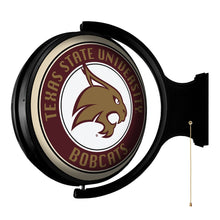 Load image into Gallery viewer, Texas State Bobcats: Original Round Rotating Lighted Wall Sign - The Fan-Brand
