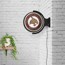 Load image into Gallery viewer, Texas State Bobcats: Original Round Rotating Lighted Wall Sign - The Fan-Brand
