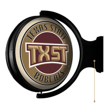 Load image into Gallery viewer, Texas State Bobcats: TXST - Original Round Rotating Lighted Wall Sign - The Fan-Brand