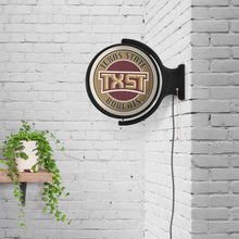 Load image into Gallery viewer, Texas State Bobcats: TXST - Original Round Rotating Lighted Wall Sign - The Fan-Brand