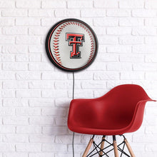Load image into Gallery viewer, Texas Tech Red Raiders: Baseball - Slimline Lighted Wall Sign - The Fan-Brand