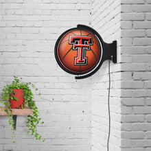 Load image into Gallery viewer, Texas Tech Red Raiders: Basketball - Original Round Rotating Lighted Wall Sign - The Fan-Brand