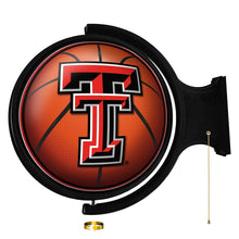 Load image into Gallery viewer, Texas Tech Red Raiders: Basketball - Original Round Rotating Lighted Wall Sign - The Fan-Brand