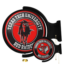 Load image into Gallery viewer, Texas Tech Red Raiders: Double Sided Original Round Rotating Lighted Wall Sign - The Fan-Brand
