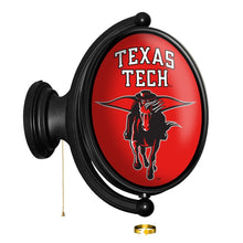 Load image into Gallery viewer, Texas Tech Red Raiders: Masked Rider - Original Oval Rotating Lighted Wall Sign - The Fan-Brand