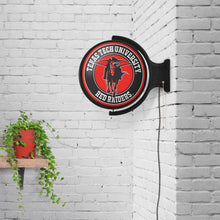 Load image into Gallery viewer, Texas Tech Red Raiders: Masked Rider - Original Round Rotating Lighted Wall Sign - The Fan-Brand