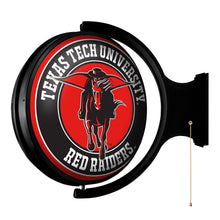 Load image into Gallery viewer, Texas Tech Red Raiders: Masked Rider - Original Round Rotating Lighted Wall Sign - The Fan-Brand