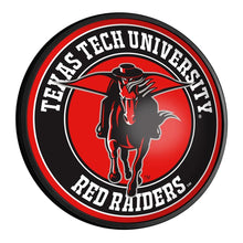 Load image into Gallery viewer, Texas Tech Red Raiders: Masked Rider - Round Slimline Lighted Wall Sign - The Fan-Brand
