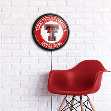 Load image into Gallery viewer, Texas Tech Red Raiders: Round Slimline Lighted Wall Sign - The Fan-Brand