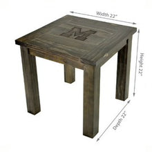 Load image into Gallery viewer, Michigan Wolverines Reclaimed Side Table