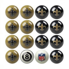 Load image into Gallery viewer, New Orleans Saints Billiard Balls with Numbers