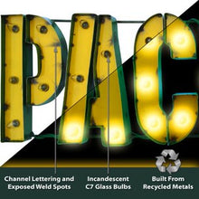 Load image into Gallery viewer, Green Bay Packers Lighted Recycled Metal Sign