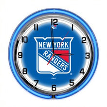 Load image into Gallery viewer, New York Rangers 18" Neon Clock