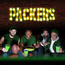 Load image into Gallery viewer, Green Bay Packers Lighted Recycled Metal Sign
