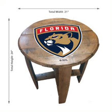 Load image into Gallery viewer, Florida Panthers Oak Barrel Table