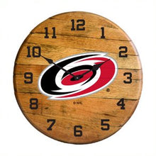 Load image into Gallery viewer, Carolina Hurricanes Oak Barrel Clock