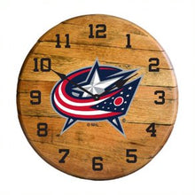 Load image into Gallery viewer, Columbus Blue Jackets Oak Barrel Clock