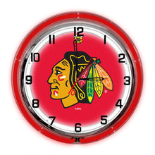 Load image into Gallery viewer, Chicago Blackhawks 18" Neon Clock