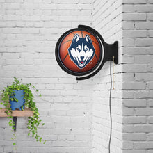 Load image into Gallery viewer, UConn Huskies: Basketball - Original Round Rotating Lighted Wall Sign - The Fan-Brand
