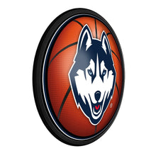 Load image into Gallery viewer, UConn Huskies: Basketball - Round Slimline Lighted Wall Sign - The Fan-Brand