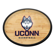 Load image into Gallery viewer, UConn Huskies: Hardwood - Oval Slimline Lighted Wall Sign - The Fan-Brand