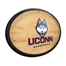 Load image into Gallery viewer, UConn Huskies: Hardwood - Oval Slimline Lighted Wall Sign - The Fan-Brand