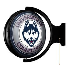 Load image into Gallery viewer, UConn Huskies: Original Round Rotating Lighted Wall Sign - The Fan-Brand