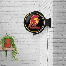 Load image into Gallery viewer, USC Trojans: Original Round Rotating Lighted Wall Sign - The Fan-Brand