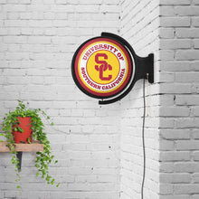 Load image into Gallery viewer, USC Trojans: SC - Original Round Rotating Lighted Wall Sign - The Fan-Brand