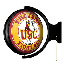 Load image into Gallery viewer, USC Trojans: Traveler - Original Round Rotating Lighted Wall Sign - The Fan-Brand