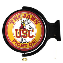 Load image into Gallery viewer, USC Trojans: Traveler - Original Round Rotating Lighted Wall Sign - The Fan-Brand