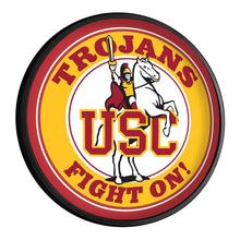 Load image into Gallery viewer, USC Trojans: Traveler - Round Slimline Lighted Wall Sign - The Fan-Brand
