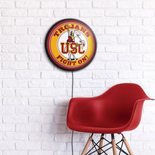 Load image into Gallery viewer, USC Trojans: Traveler - Round Slimline Lighted Wall Sign - The Fan-Brand