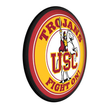 Load image into Gallery viewer, USC Trojans: Traveler - Round Slimline Lighted Wall Sign - The Fan-Brand