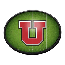 Load image into Gallery viewer, Utah Utes: On the 50 - Oval Slimline Lighted Wall Sign - The Fan-Brand