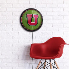 Load image into Gallery viewer, Utah Utes: On the 50 - Slimline Lighted Wall Sign - The Fan-Brand