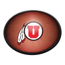 Load image into Gallery viewer, Utah Utes: Pigskin - Oval Slimline Lighted Wall Sign - The Fan-Brand