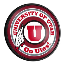Load image into Gallery viewer, Utah Utes: Round Slimline Lighted Wall Sign - The Fan-Brand
